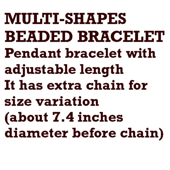 Golden Beaded Bracelet With Heart, Rhinestones, Alloy (Mixture of Metals) NWT - Picture 5 of 5